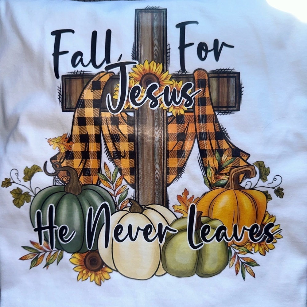 NEW Fall For Jesus Shirt - Picture 2 of 4